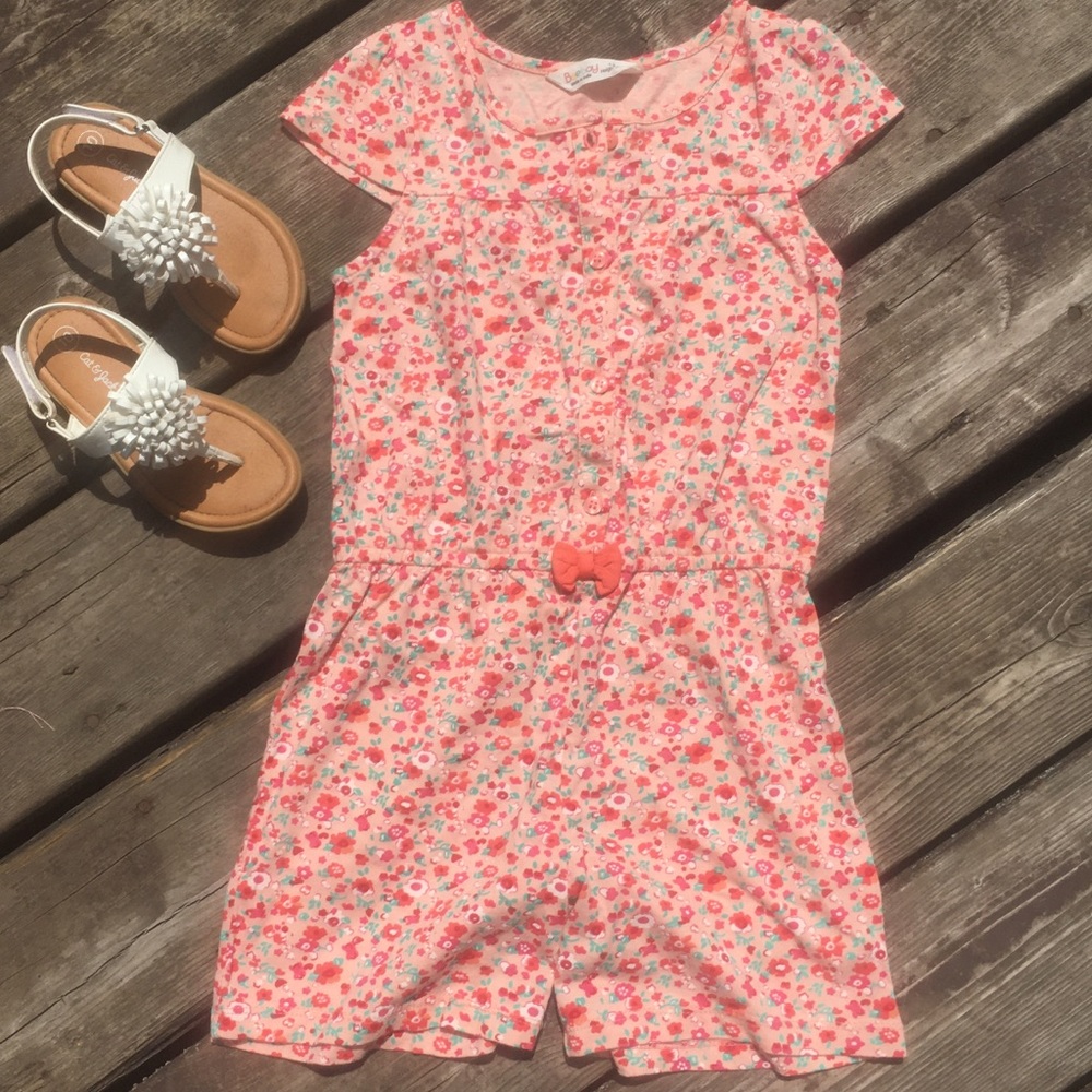 NWOT Floral Button-up Romper, 100% cotton